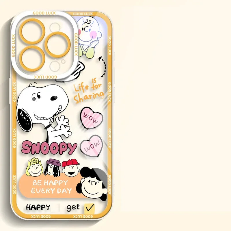 Snoopy Y2K Clear TPU Phone Case for iPhone