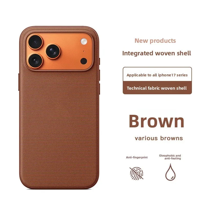 Woven Fabric iPhone Case Textured Slim Grip Magnetic Cover