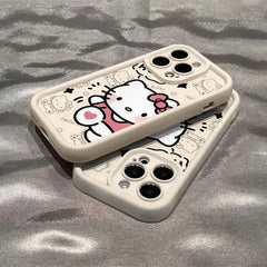 Hello Kitty 3D Cartoon Phone Case with Ring Stand for iPhone