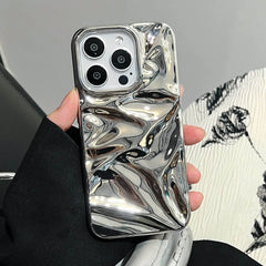 Electroplate 3D Wrinkle Phone Case for iPhone