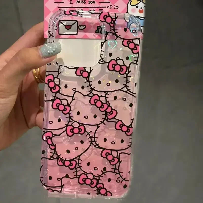 Hello Kitty Diamond Bow Gradient Case for iPhone