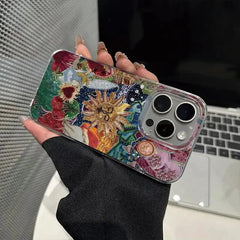 Planet Fruit Pattern iPhone Case – Full Coverage Feather Texture & Anti-Fingerprint Cover for iPhone