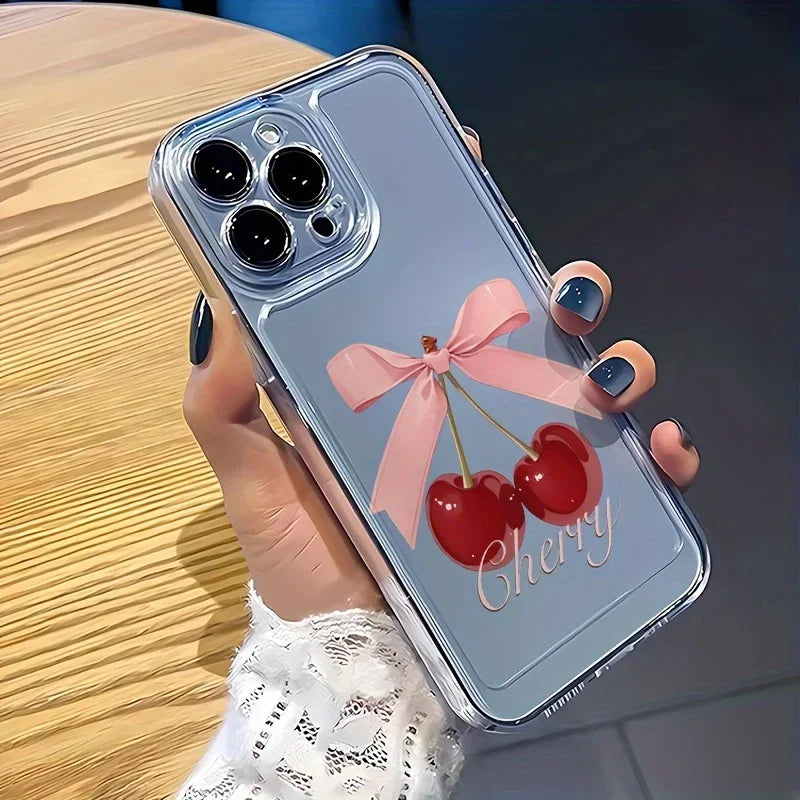 Cherry Bow Clear Case for iPhone