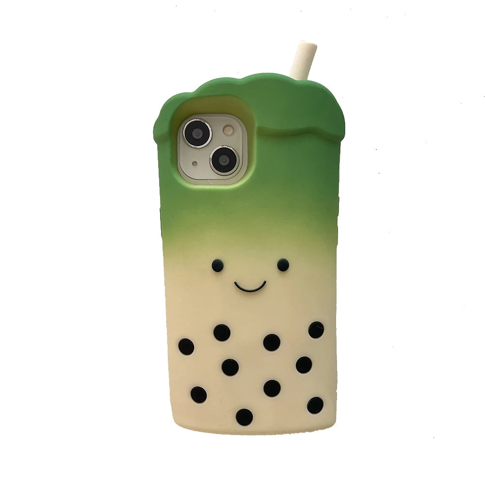 3D Pearl Milk Tea Cup Phone Case