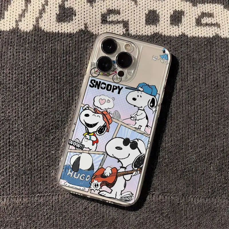 Cartoon Snoopy Guitar Soft Phone Case