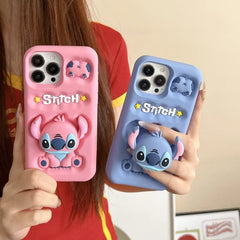 3D Stitch Case with Stand Holder for iPhone