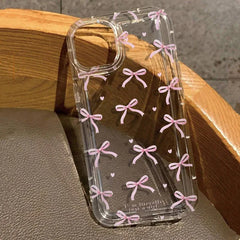 Pink Heart Bow iPhone Case