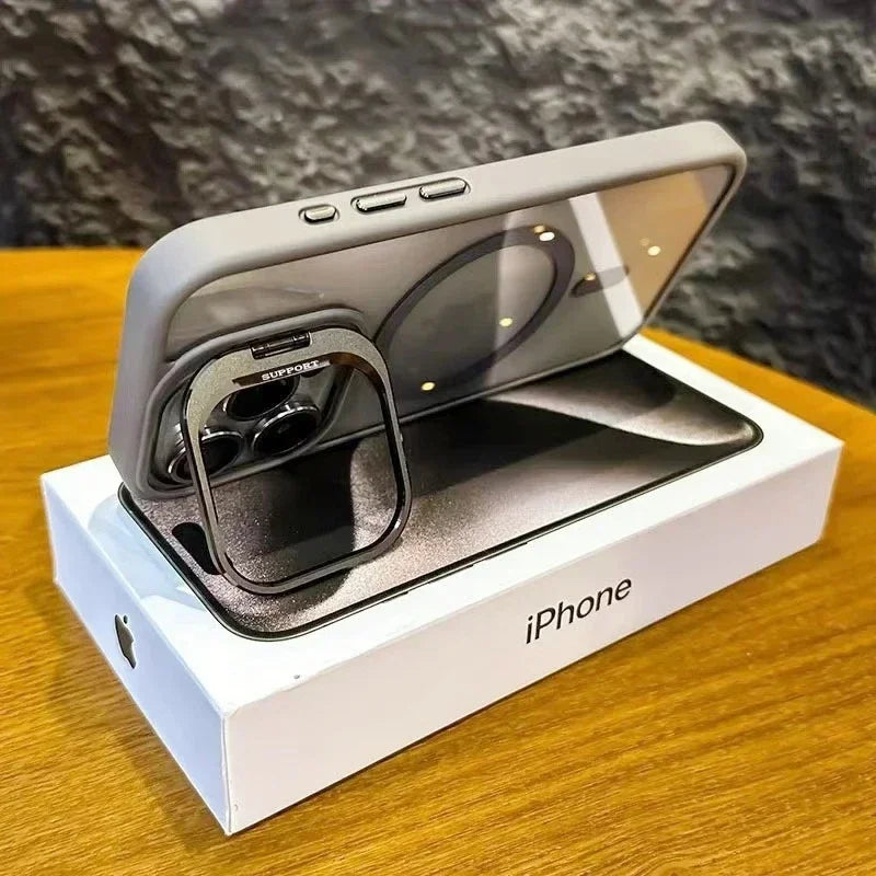 Transparent Magnetic Stand Phone Case