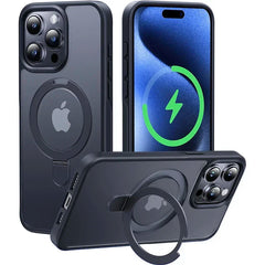 Metal Ring Kickstand Magnetic Case for iPhone