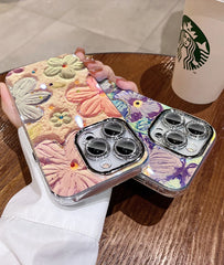 Floral Glitter Laser Phone Case