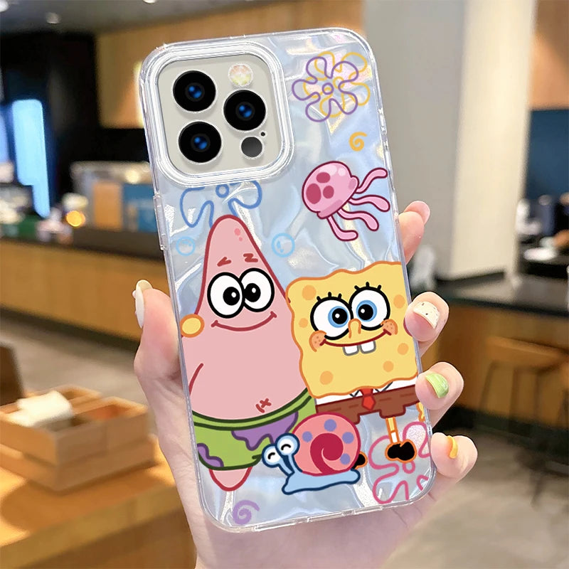 SpongeBob Laser Reflective Phone Case for iPhone