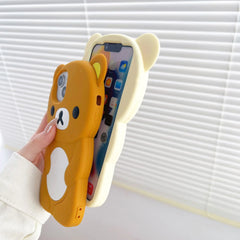 Rilakkuma Bear Silicone Case for iPhone