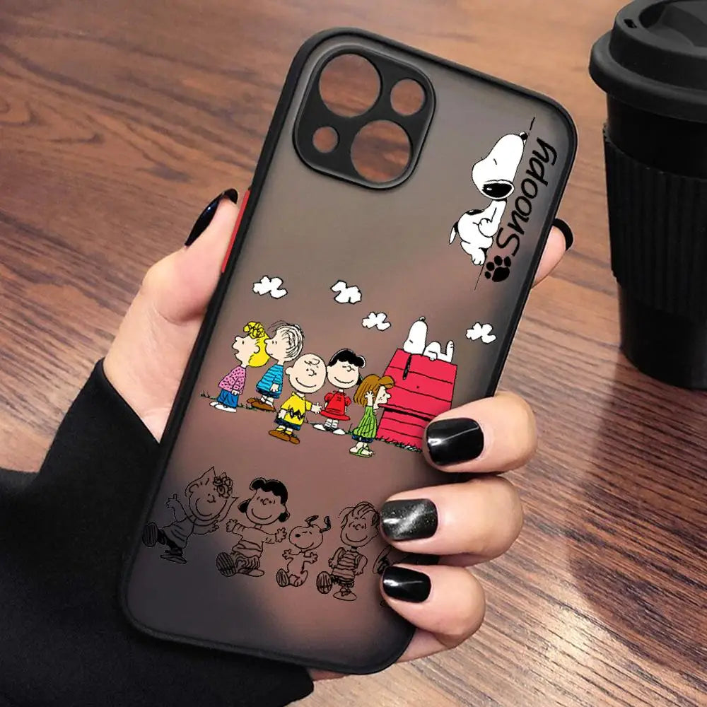 Snoopy Cartoon Matte Phone Case
