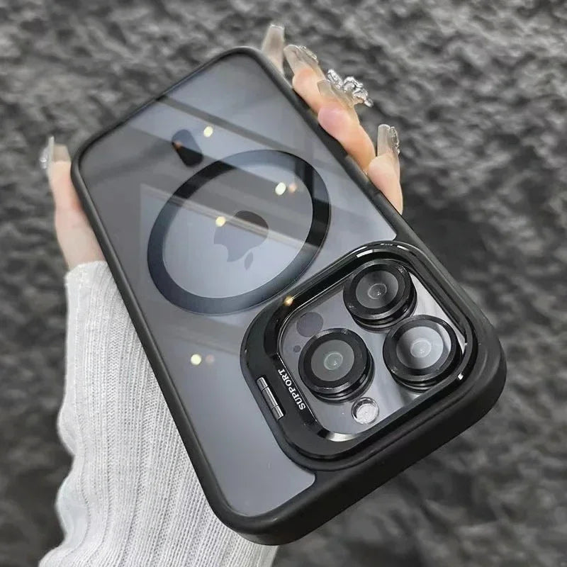 Transparent Magnetic Stand Phone Case