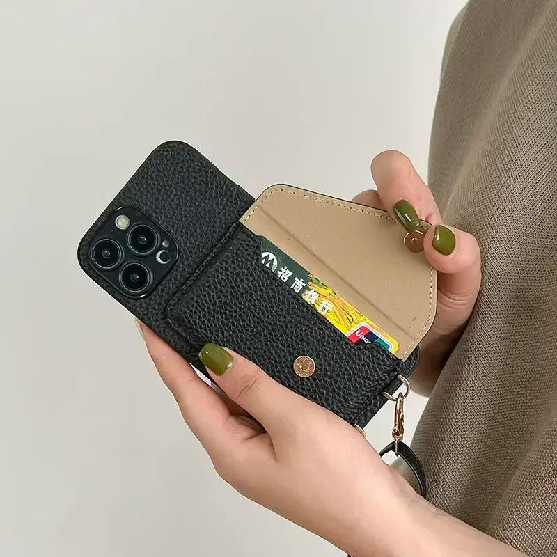 Crossbody Leather Wallet Phone Case