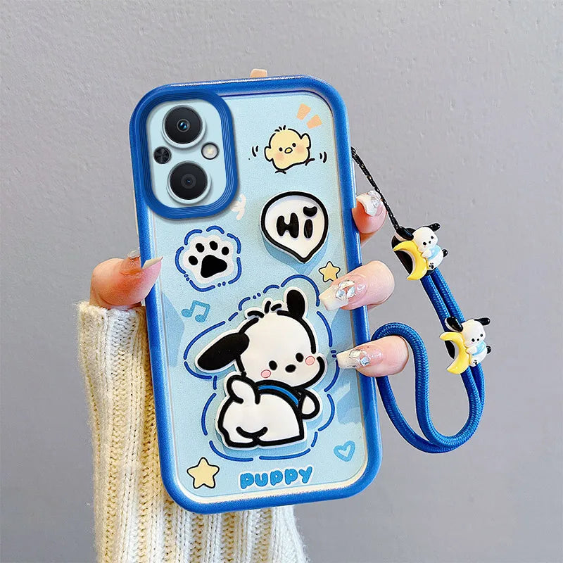 3D Kuromi Case with Strap for iPhone