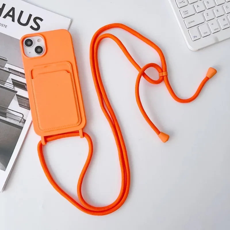 Crossbody Lanyard Rope Phone Case for iPhone