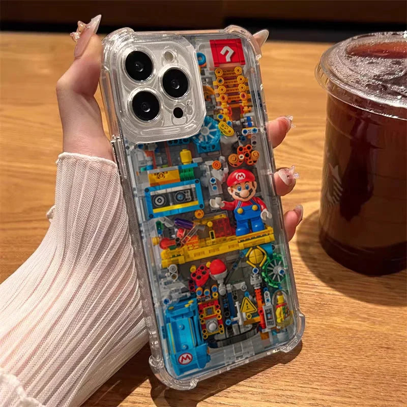 Super Mario Print Clear Phone Case