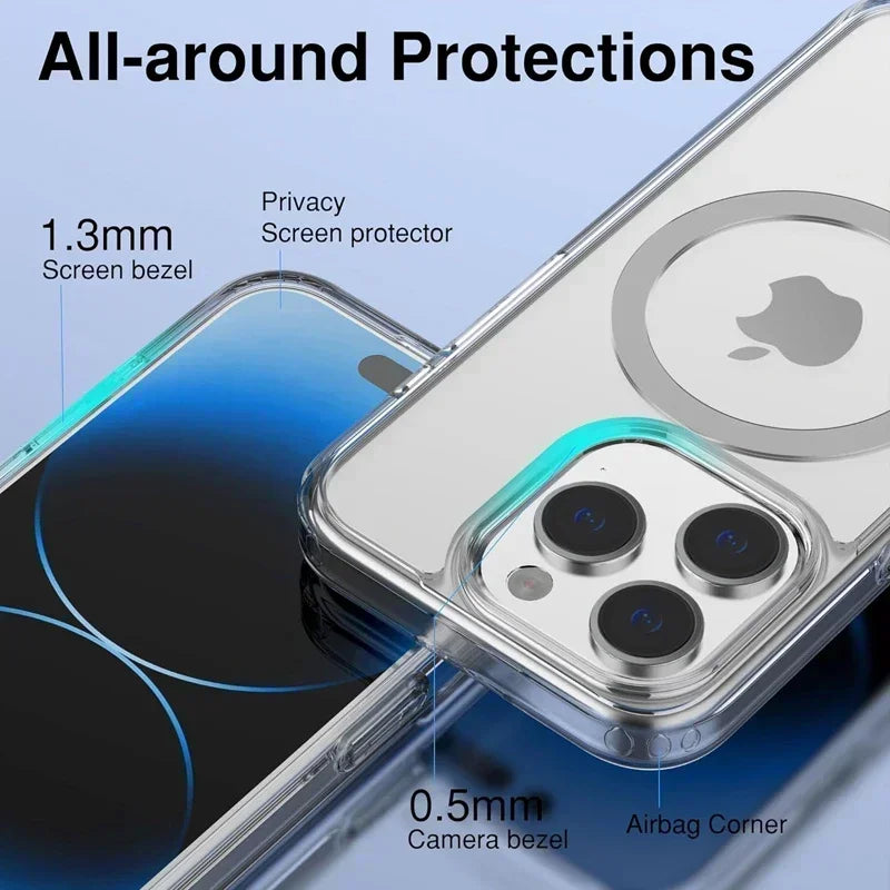Clear Magnetic Magsafe Case  For iPhone