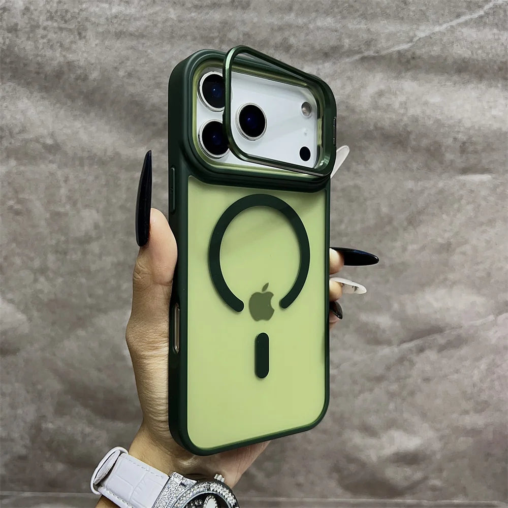 Matte Magnetic Translucent Stand Phone Case
