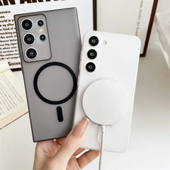 Matte Transparent Magnetic Case for Samsung Galaxy Slim PC Cover with Lens Protection