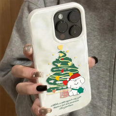 Puppy Christmas Tree Texture Phone Case