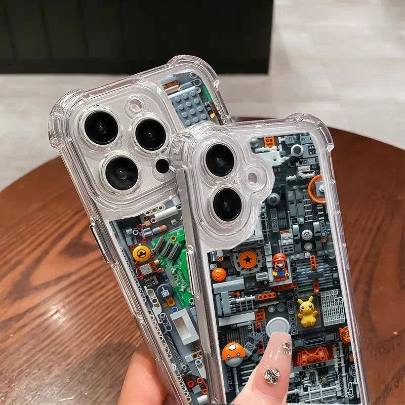 Super Mario Print Clear Phone Case