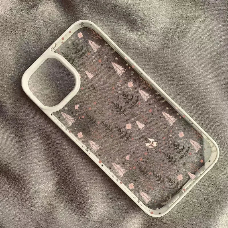 Cute Christmas Tree & Gingerbread Phone Case for iPhone