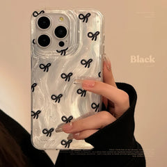 Laser Silver Bow iPhone Case