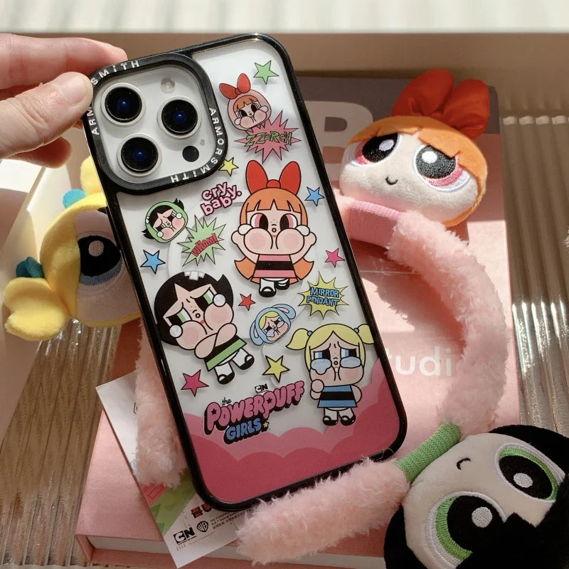 Crying Baby Police Girl Magnetic Phone Case for iPhone