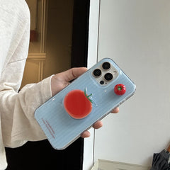 Stereoscopic Tomato Phone Case with Holder