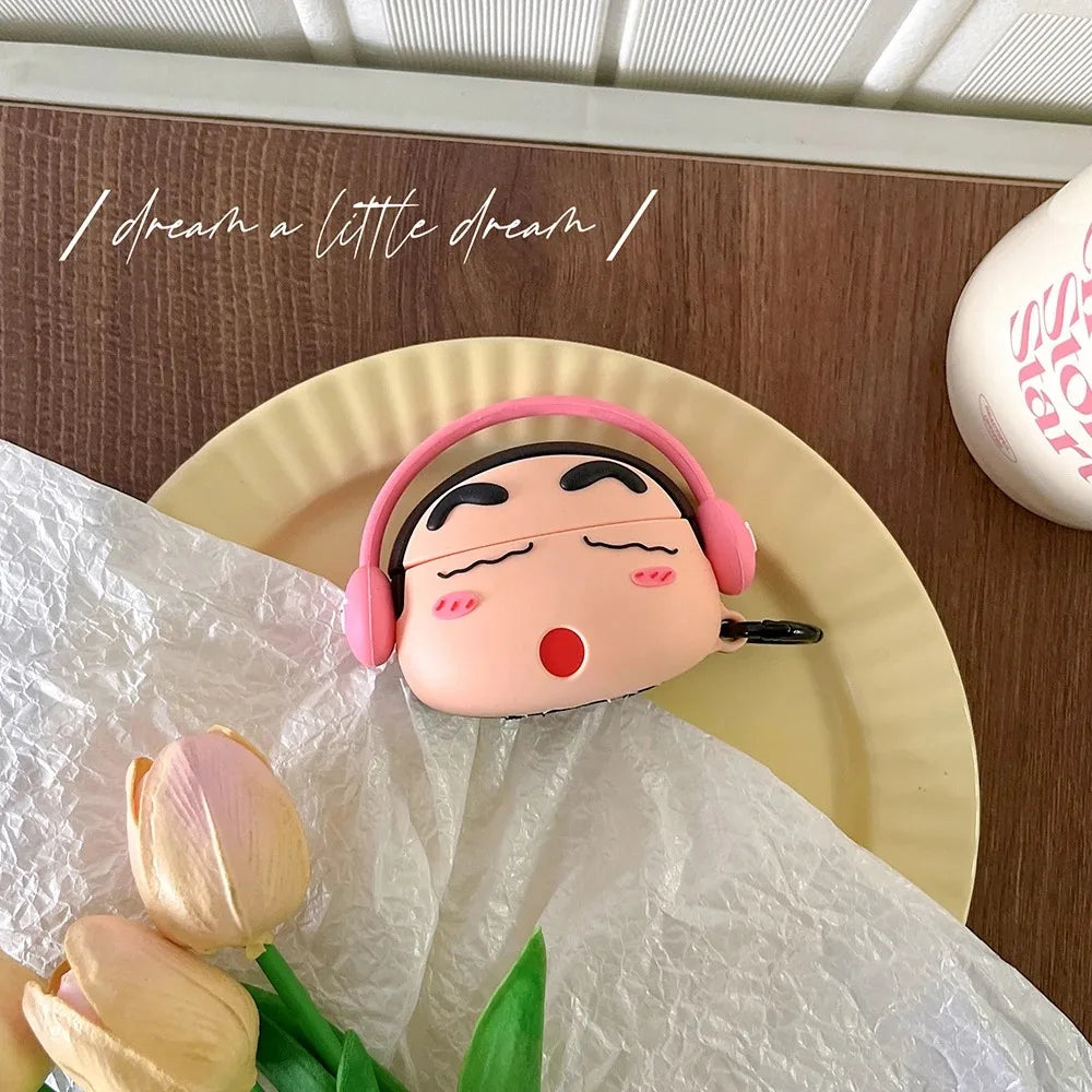 Crayon Shin-chan Silicone Case for AirPods Cute Cartoon Earphone