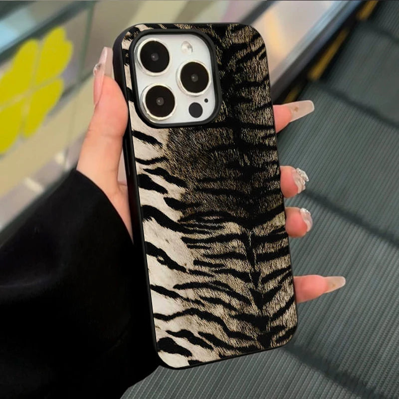 Luxury Tiger Skin Silicone Phone Case for iPhone