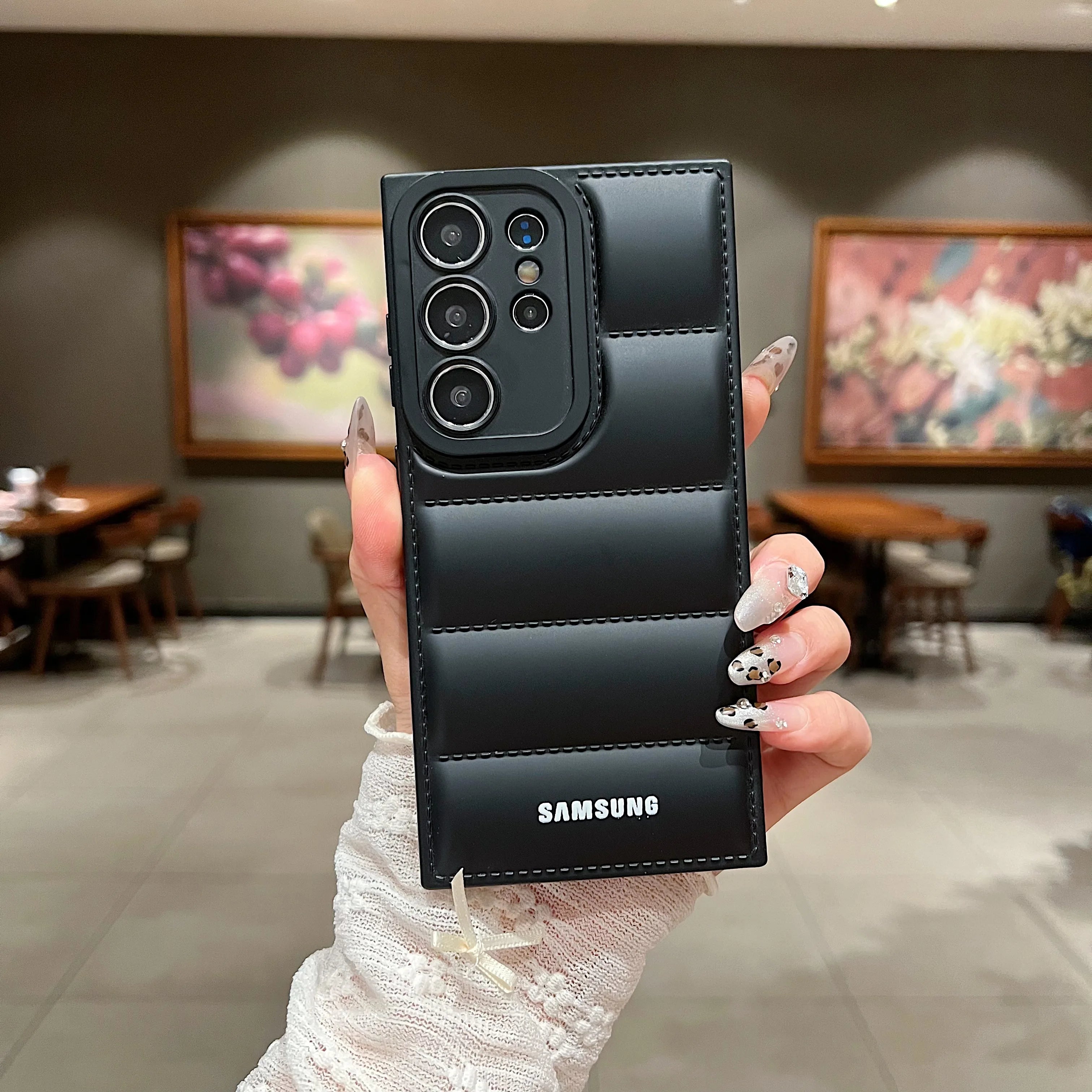 Wave Puffer Silicone Case for Samsung