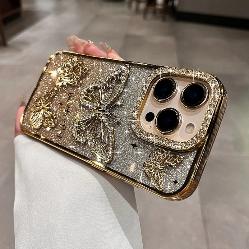 Diamond Butterfly Soft Phone Case