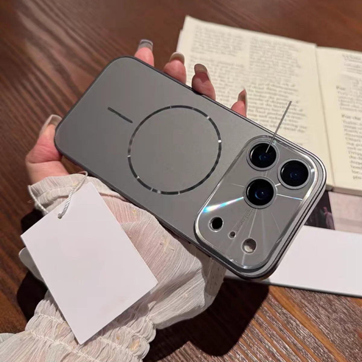 Magnetic Plating Camera Protect Phone Case