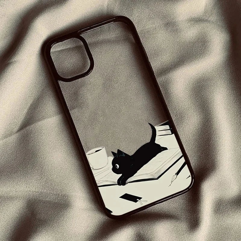Black Cat Clear Case for iPhone