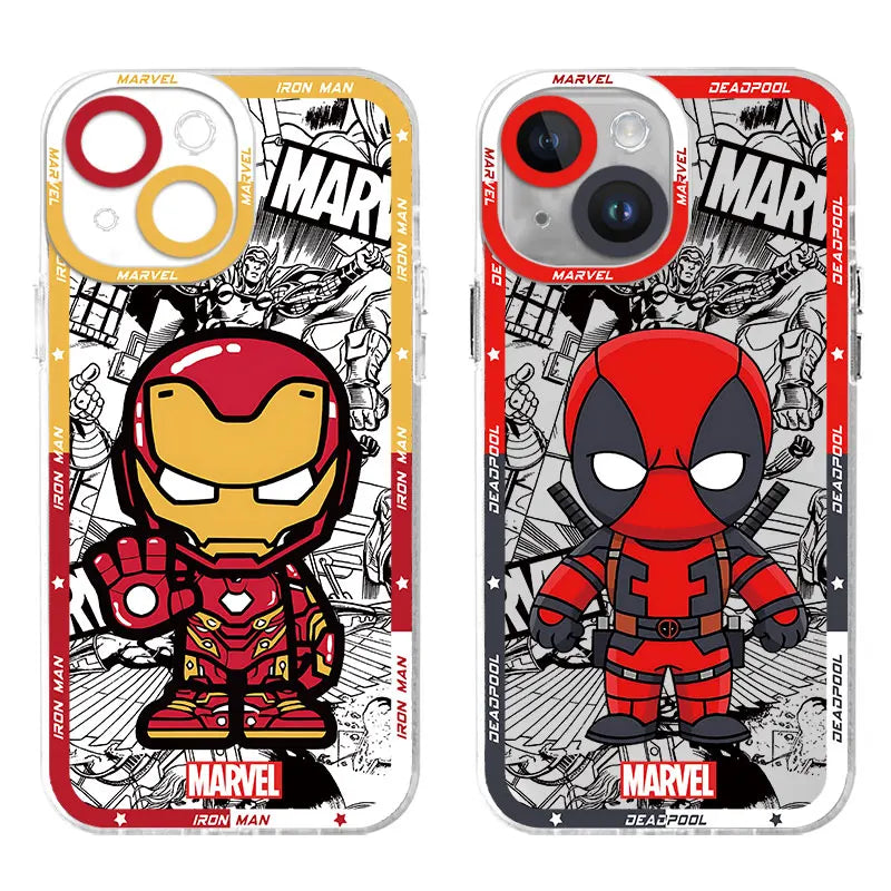 Marvel Spider-Man & Venom Clear Phone Case for iPhone