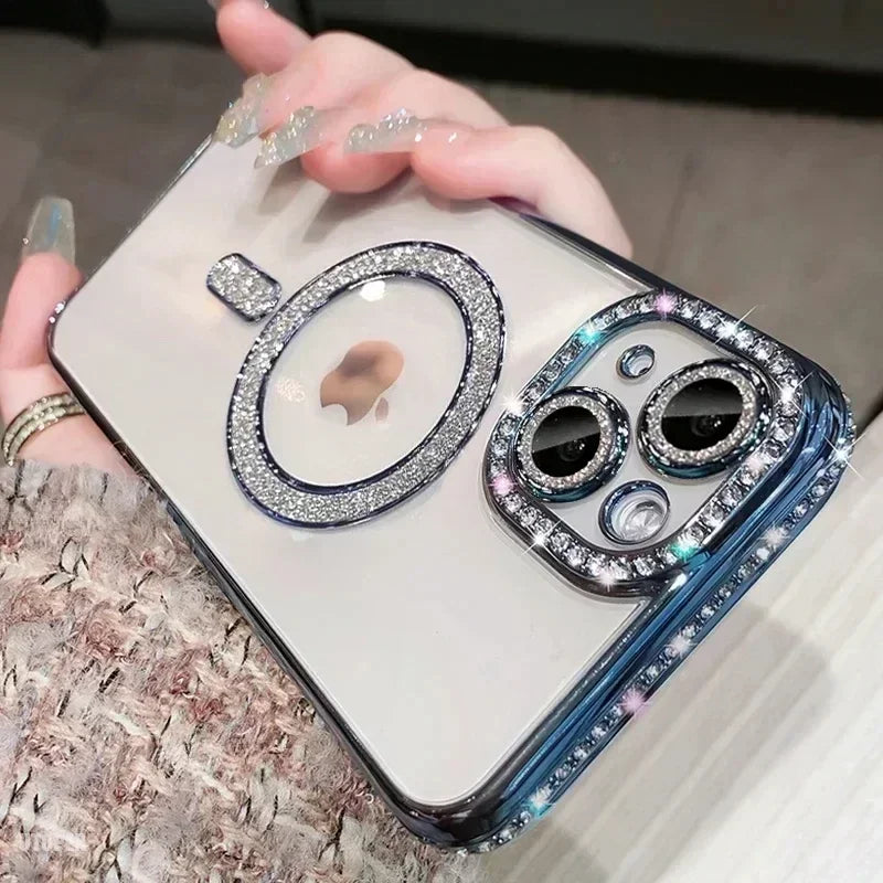 Clear Bling Crystal Phone Case with Magsafe