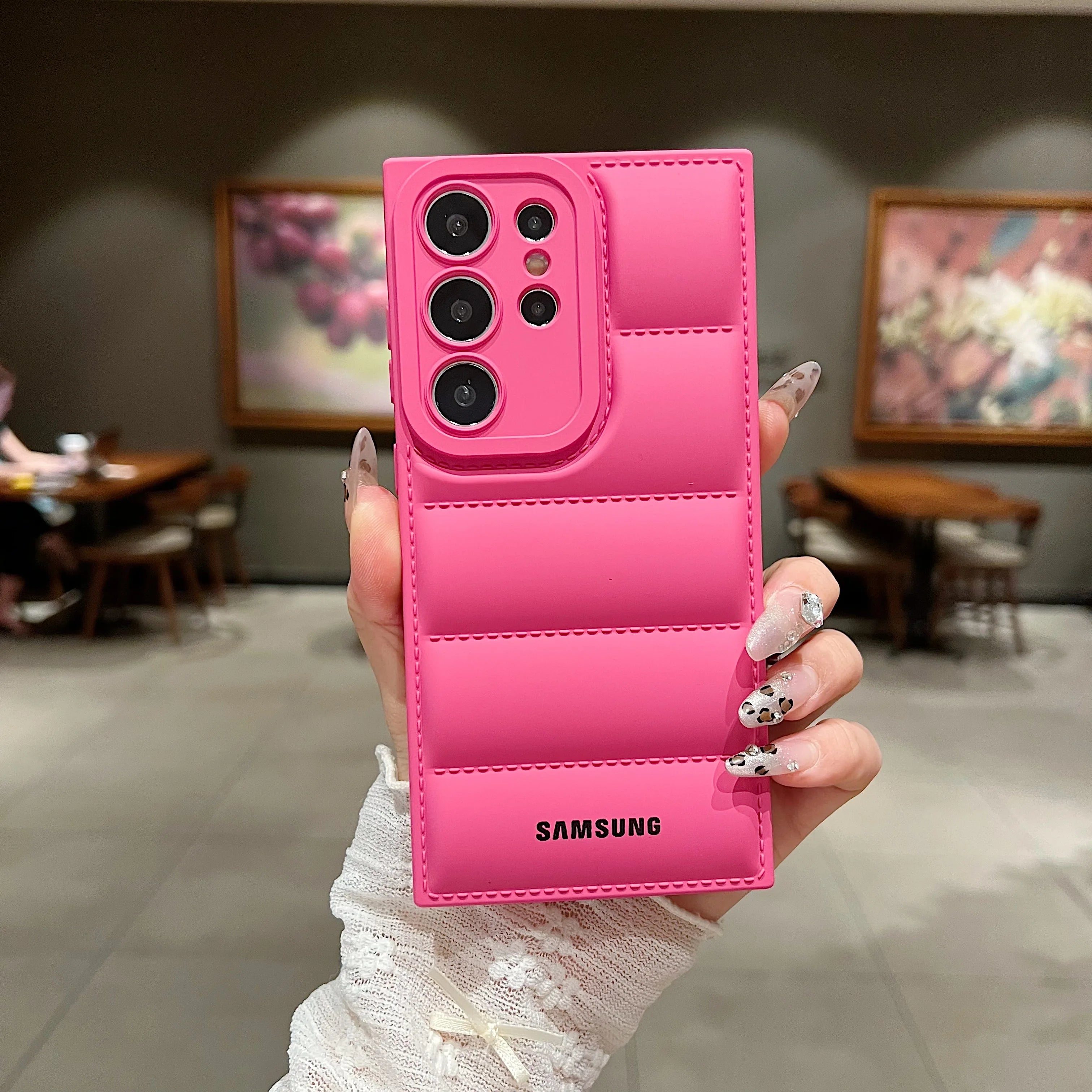 Wave Puffer Silicone Case for Samsung