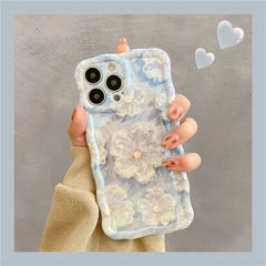 Laser Flowers Glitter Phone Case
