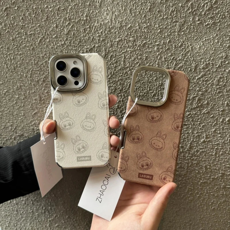 3D Full Screen Labubu Cartoon Silicone Case for iPhone