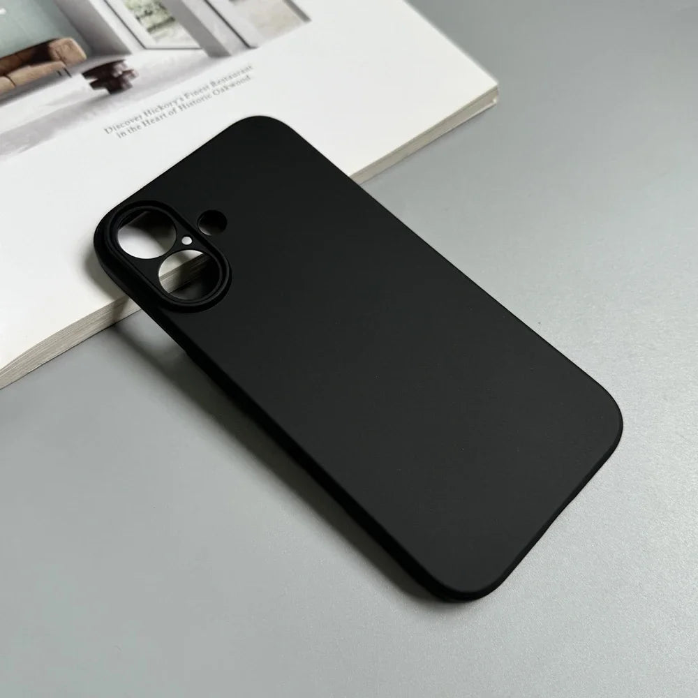 Full Black Matte Silicone Case for iPhone