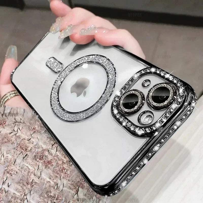 Clear Bling Crystal Phone Case with Magsafe