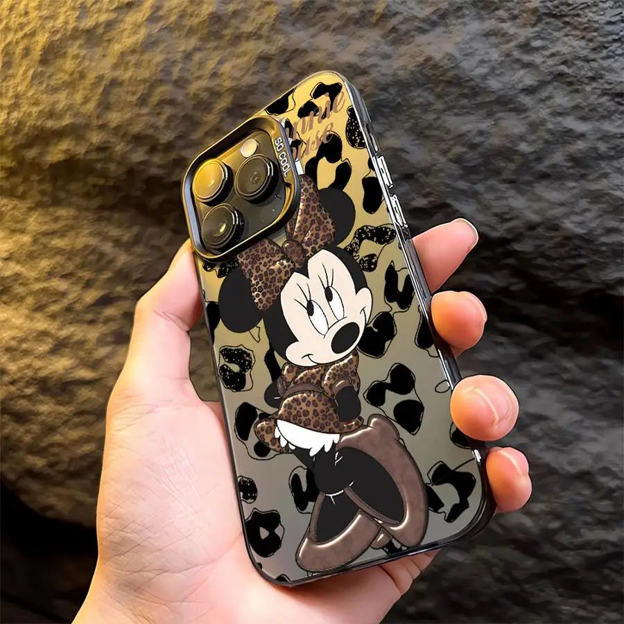 Disney Leopard Mickey Minnie Phone Case for iPhone
