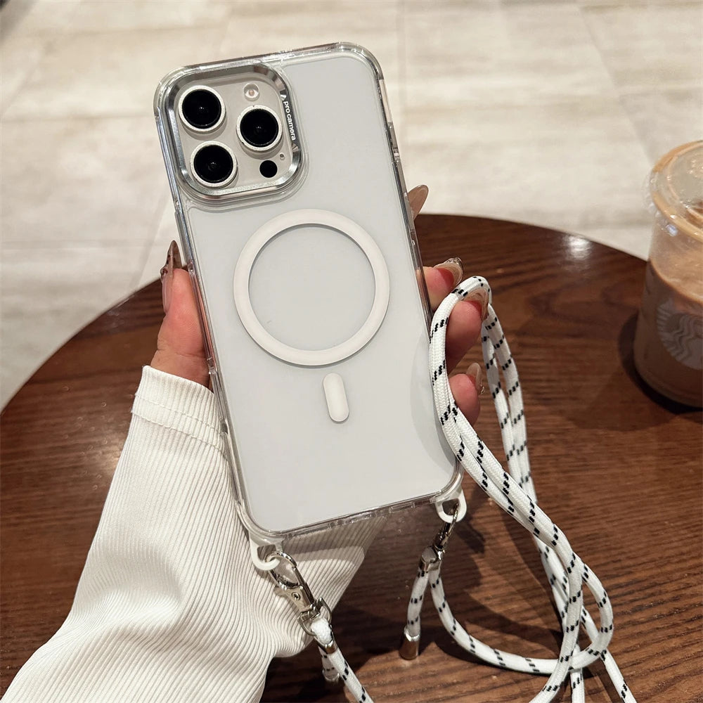 Crossbody Magnetic Lanyard Phone Case for iPhone