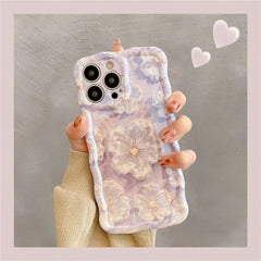 Laser Flowers Glitter Phone Case
