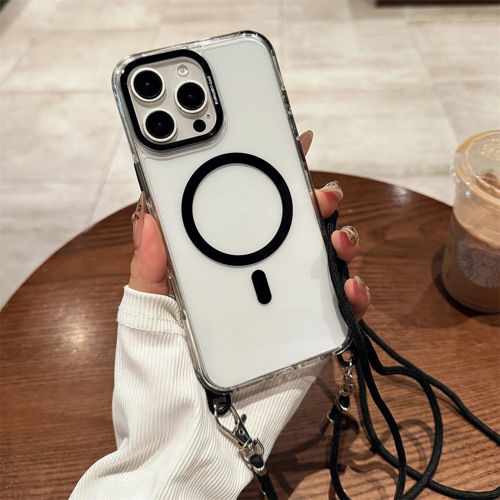 Crossbody Magnetic Lanyard Phone Case for iPhone