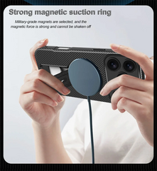 MagSafe Carbon Fiber Stand Case for iPhone