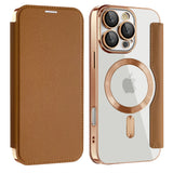 Transparent Flip Leather Wallet Phone Case